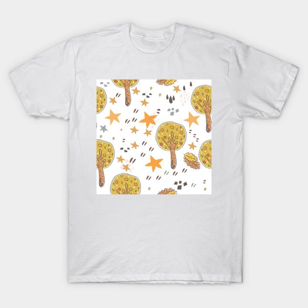 Fall Pattern T-Shirt by Kristina Stellar Scandinavian Land